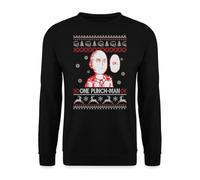 Unibly One Punch Man Saitama OK Ugly Christmas Sweater Jumper, black, M