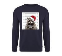Unibly Raccoon Dear Santa Christmas Jumper, navy blue, 3XL