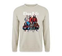 Unibly Thug Life Halloween Horror Film Jumper, Natural stone, XL