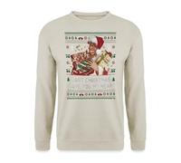 Unibly Wham! Last Christmas I Gave You My Heart Ugly Christmas Sweater Jumper, Natural stone, XL