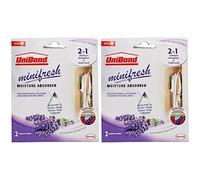 Unibond 1938842 Minifresh Moisture Absorber Sachet Pack 2 Lavender - Car Wardrobe Drawers Etc (Pack of 2)