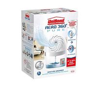Unibond 2 x Moisture Absorber, Ultra-Absorbent Dehumidifier, Prevents Condensation, Mould & Musty Smells, 1 Device incl. 1 Refill Tab 450g, White, Automatic Moisture Removal