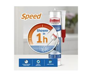 Unibond 2707165 Speed Seal Shower/Bathroom White 300Ml