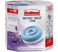 Unibond 3 X 360 Degree Moisture Absorber Lavender Refill Tab, Aromatherapy, Ultra-Absorbent and Odour-Neutralising for AERO 360 Degree Dehumidifier, Condensation Absorbers, Twin Pack (2 x 450 g)