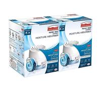 Unibond AERO 360 Compact Moisture Absorber Ultra-Absorbent Dehumidifier Helps to Prevent Condensation Mould and Musty Smells, 1 Device incl. 1 Refill Tab 450g in each box, Bulk Buy 2 Pack