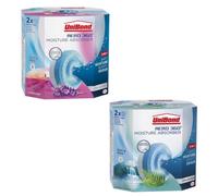 Unibond Aero 360 Degree Moisture Absorber Refill Tabs 2 Lavender Garden & 2 Waterfall Freshness 450G Each
