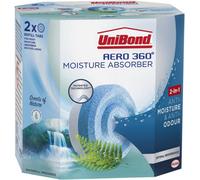 Unibond Aero 360 Degree Moisture Absorber Refill Tabs 2 X 450G Waterfall Freshness Ultra Absorbent & Odour Free