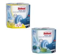 Unibond Aero 360 Degree Moisture Absorber Refill Tabs 2 X Waterfall Freshness & 2 X Wildflower Meadow 450G Each