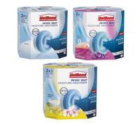 Unibond Aero 360 Degree Moisture Absorber Refills 6 Tabs 2 Lavender 2 Wildflower Meadow 2 Neutral 450G Each