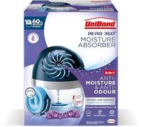 UniBond AERO 360º Lavender, Humidity Absorber, Ultra-Absorbent, Helps Prevent Condensation, Mould & Musty Smells, Recyclable & Refillable, Moisture Absorber Device incl. 1 Lavender Refill Tab 450g