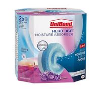 UniBond AERO 360 Lavender Moisture Absorber Refills 450g - 12 Pack (24 Refills), Dehumidifier Damp & Odour Control