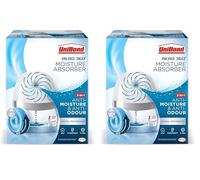 UniBond AERO 360º Moisture Absorber, 1 Device incl. 1 Refill Tab 450g, Ultra-Absorbent Dehumidifier, Helps to Prevent Condensation, Mould & Musty Smells, Recyclable, Refillable Condensation Absorber
