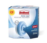 UniBond AERO 360° Moisture Absorber Neutral Refill Tab, ultra-absorbent and odour-neutralising, for AERO 360° Dehumidifier, Condensation Absorbers, Twin Pack (2 x 450g)