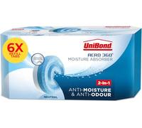 Unibond AERO 360° Moisture Absorber Refill Neutral – Absorbent, Odour-neutralising – Pack of 6