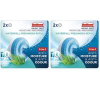 UniBond AERO 360° Moisture Absorber Waterfall Freshness Refill Tab, Aromatherapy, Ultra-Absorbent and Odour-Neutralising, for AERO 360° Dehumidifier, Condensation Absorbers, Twin Pack (2 x 450g)