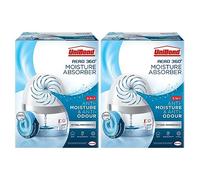 UniBond AERO 360º Moisture Ultra-Absorbent Dehumidifier, Helps Prevent Condensation Mould & Musty Smells Refillable Condensation Absorber, 1 Device incl. 1 Refill Tab 450g in each box, Bulk Buy 2 Pack