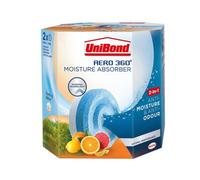 UniBond AERO 360° Moisture Absorber Citrus Refill Tab, Aromatherapy, Ultra-Absorbent and Odour-Neutralising, for AERO 360° Dehumidifier, Condensation Absorbers, Twin Pack (2 x 450g)