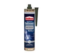 UniBond Kitchen and Bathroom Mould-Resistant, Translucent Silicone Sealant, Easy No Cut Opening, Silicone-Based Sanitary Sealant, Waterproof, 1 x 280ml Cartridge