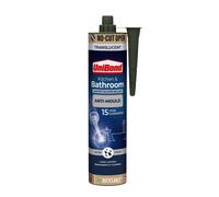 UniBond Kitchen and Bathroom Mould-Resistant, Translucent Silicone Sealant, Easy No Cut Opening, Silicone-Based Sanitary Sealant, Waterproof, 1 x 280