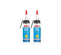 UniBond Mould Resistant Bath & Kitchen 'Silicone Sealant' White 104g, 2pk Unibond White