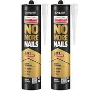 UniBond No More Nails 3in1 White, High Strength All Purpose Adhesive, Bonds, Seals & Fills, Waterproof Grab & Gap Filler for Wood, Tile, Metal, Concrete, Indoor & Outdoor Use, 280ml Cartridge