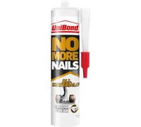 UniBond No More Nails All Materials Crystal Clear Construction Adhesive, High Strength Grab Adhesive for Bonding, Clear, 290 g Cartridge
