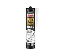 UniBond No More Nails All Materials Crystal Clear High Strength Grab Adhesive, Transparent Construction Glue for Wood, Metal, Brick, Glass & Tile, Indoor & Outdoor Use, 280 ml Cartridge