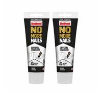 Unibond No More Nails Crystal Clear Grab Adhesive 87Ml (2 Pack) - Instant Transparent Tack, Multi-Material Bonding