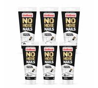 Unibond No More Nails Crystal Clear Grab Adhesive 87Ml (6 Pack) - Instant Transparent Tack, Multi-Material Bonding