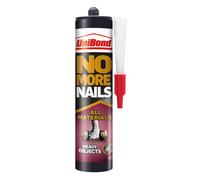 UniBond No More Nails Heavy Objects Construction Adhesive, Grab Adhesive, High Strength Bonding, No Nails Required, White, 440 g Cartridge