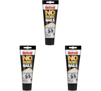 UniBond No More Nails Invisible 184g x3 - Heavy Duty Clear Glue for Wood, Metal, Ceramic & Instant Mounting
