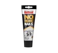 UniBond No More Nails Invisible, Heavy-Duty Clear Glue, Strong Glue for Wood, Ceramic, Metal and More, Instant Grab Mounting Adhesive, 1 x 184g Tube