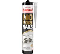 UniBond No More Nails Invisible, Heavy-Duty Clear Glue, Strong glue for Wood, Ceramic, Metal & More, Instant Grab Mounting Adhesive, 1 x 285g Cartridge