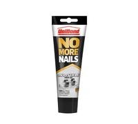 UniBond No More Nails Invisible, Heavy-Duty Clear Glue, Strong Glue for Wood, Ceramic, Metal & More, Instant Grab Mounting Adhesive, 1 x 184g Tube ,