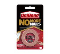 Unibond No More Nails On A Roll, Double-Sided Tape for Reliable Instant Bonding, Multipurpose Adhesive Tape, Adhesive Strips for Indoor/Outdoor Use, 19mm x 1.5m Roll