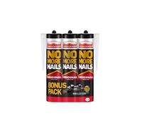 UniBond No More Nails Original, Heavy-Duty Mounting Adhesive, No Nails Strong Glue for Wood, Ceramic, Metal etc., White Instant Grab Adhesive, Pack of 3 (3 x 365g Cartridges)