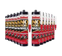 UniBond No More Nails Original, Heavy-Duty Mounting Adhesive, Strong Glue for Wood, Ceramic, Metal etc, White Instant Grab Adhesive, Bulk Buy 12 Pack