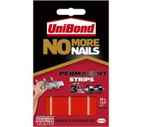 Unibond No More Nails Permanent Strips, Adhesive Strips for Fast & Easy Mounting, Double Sided Sticky Tape for Interior & Exterior Use, Waterproof Ta