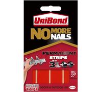 Unibond 2675503 No More Nails Indoor & Outdoor Permanent Mounting Tape Strips (Pack Of 10)