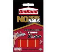 UniBond No More Nails Permanent Strips - For Fast and Easy Mounting - Double Sided Sticky - Interior and Exterior Use - Waterproof - Adhesive Strips - Pack of 10