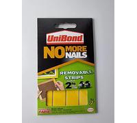 Unibond No More Nails Removable Mounting Tape Adhesive 2kg Per Strip (Pack of 5 Strips)