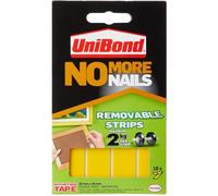 Unibond No More Nails Removable Picture Hanging Strips, Adhesive Strips for Fast, Easy Mounting, Double Sided Sticky Tape for Interior Use, Transluce