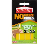 Unibond Removable Mounting Strips No More Nails 2675762 - Double-Sided Translucent, Pack of 10