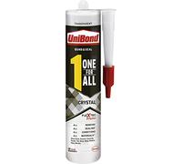 UniBond One For All Crystal Adhesive & Sealant / Transparent, Strong Adhesion, All-Purpose Glue, Solvent Free / Bond, Seal, Mount, Fill / 1x 290g