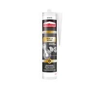 Unibond Seal & Bond Sealant, Mould-Resistant Sealant Suitable for Use in Kitchens and Bathrooms, White, 1 x 389g Cartridge