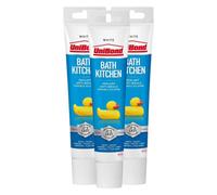 Unibond Silicone Sealant Anti-Mould & Waterproof For Kitchen & Bathroom, 50Ml 3 Pack