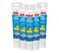 Unibond Silicone Sealant Anti-Mould & Waterproof For Kitchen & Bathroom, 50Ml 5 Pack