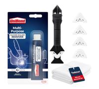 UniBond Silicone Sealant Remover 80ml Kit - Heavy-Duty Gel Tube with Silicone Removal Tool & White Cloth - Removes Old Sealant from Baths, Tiles, Kitchens, Sinks & Toilets (3-Piece Bundle)