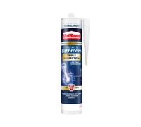 UniBond Triple Protection Stop Mould Silicone Sealant For Kitchens and Bathrooms, Clear, Repels, Kills and Prevents Mould Growth, Long-Lasting Shower