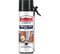 UniBond Universal Expanding Foam, Fast-Drying Foam Insulation to Seal & Fill Large Gaps, Versatile Sealant for Acoustic, Thermal, Insect & Rodent Insulation, 1x500ml